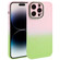 iPhone 14 Pro Gradient Starry Silicone Phone Case with Lens Film - Pink Green