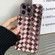 iPhone 14 Pro Retro Weave Texture Electroplating Phone Case - Rose Gold