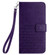 iPhone 14 Pro Rhombic Texture Leather Phone Case with Lanyard - Purple