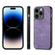 iPhone 14 Pro ENKAY Retro Leather Skin PC Phone Case with High Aluminum-silicon Glass Film - Purple