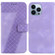 iPhone 14 Pro 7-shaped Embossed Leather Phone Case - Purple