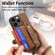 iPhone 14 Pro Retro Cross Wristband Wallet Leather Back Phone Case - Brown