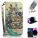 iPhone 14 Pro 3D Colored Horizontal Flip Leather Phone Case - Zoo