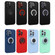 iPhone 14 Pro Contrast Color TPU Holder Phone Case - Black White