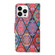 iPhone 14 Pro 3D Colored Drawing Flip Leather Phone Case - Rhombus Totem