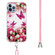iPhone 14 Pro 2.0mm Airbag Shockproof TPU Phone Case with Lanyard - Dancing Butterflies