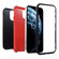iPhone 14 Pro 3 in 1 Four Corner Shockproof Phone Case - Black+Red