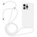 iPhone 14 Pro Crossbody Lanyard Liquid Silicone Case - White