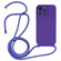 iPhone 14 Pro Crossbody Lanyard Liquid Silicone Case - Purple