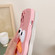 iPhone 14 Pro Wave Edge Big Duck Silicone Phone Case with Wristband - Pink