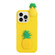 iPhone 14 Pro 3D Silicone Lying Cartoon TPU Phone Case - Pineapple