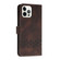 iPhone 14 Pro Cubic Skin Feel Flip Leather Phone Case - Brown