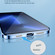 iPhone 14 Pro 9D Plated Lens Film Clear Phone Case - Blue