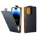 iPhone 14 Pro Vertical Flip Leather Phone Case with Card Slot - Black