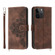 iPhone 14 Pro Skin-feel Flowers Embossed Wallet Leather Phone Case - Brown