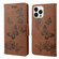 iPhone 14 Pro Butterfly Embossed Horizontal Flip Leather Phone Case - Brown