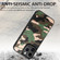 iPhone 14 Pro Camouflage Leather Back Cover Phone Case - Green