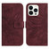 iPhone 14 Pro Skin Feel Sun Flower Pattern Flip Leather Phone Case with Lanyard - Wine Red