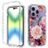 iPhone 14 Pro Transparent Painted Phone Case - Purple Floral