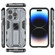 iPhone 14 Pro Supersonic PC + TPU Holder Phone Case - Grey