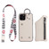 iPhone 14 Pro Detachable Zippered Coin Purse Phone Case with Lanyard - White