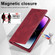 iPhone 14 Pro LC.IMEEKE RFID Anti-theft Leather Phone Case - Red