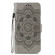 iPhone 14 Pro Sun Mandala Embossing Leather Phone Case - Grey