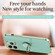 iPhone 14 Pro XINLI Straight Edge 6D Electroplate TPU Phone Case with Ring Holder - Mint Green