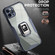 iPhone 14 Pro Armor Shockproof Magnetic Ring Phone Case - Navy Blue