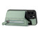 iPhone 14 Pro Carbon Fiber Horizontal Flip Zipper Wallet Phone Case - Green