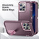 iPhone 14 Pro 3 in 1 Rugged Holder Phone Case  - Purple + Pink