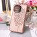 iPhone 14 Pro Embossed Butterfly Leather Phone Case  - Rose Gold