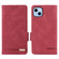 iPhone 14 Pro Magnetic Clasp Leather Phone Case - Red