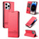iPhone 14 Pro AZNS Magnetic Calf Texture Flip Leather Phone Case - Red