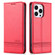 iPhone 14 Pro AZNS Magnetic Calf Texture Flip Leather Phone Case - Red