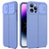 iPhone 14 Pro Litchi Texture Sliding Camshield TPU Protective Phone Case - Light Purple