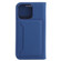 iPhone 14 Pro Magnetism Skin Feel Card Holder Leather Phone Case - Blue