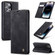 iPhone 14 Pro CaseMe-013 Multifunctional Retro Frosted Leather Phone Case - Black