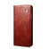 iPhone 14 Pro Simple Wax Crazy Horse Texture Horizontal Flip Leather Case - Brown