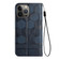 iPhone 14 Pro Football Texture Magnetic Leather Flip Phone Case - Dark Blue