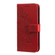 iPhone 14 Pro 7-petal Flowers Embossing Leather Case - Red