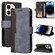 iPhone 14 Pro Stitching-color Leather Phone Case - Grey