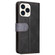 iPhone 14 Pro Stitching-color Leather Phone Case - Grey