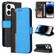 iPhone 14 Pro Stitching-color Leather Phone Case - Blue