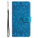 iPhone 14 Pro Embossed Sunflower Leather Phone Case - Blue