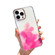iPhone 14 Pro Gold Halo Marble Pattern Phone Case - Pink