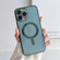 iPhone 14 Pro Plating Magsafe Glitter Phone Case - Dark Green