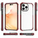iPhone 14 Pro Acrylic Four Corners Shockproof Phone Case  - Transparent Red
