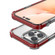 iPhone 14 Pro Acrylic Four Corners Shockproof Phone Case  - Transparent Red