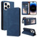 iPhone 14 Pro Simple Suction Closure Horizontal Flip Leather Case - Blue
